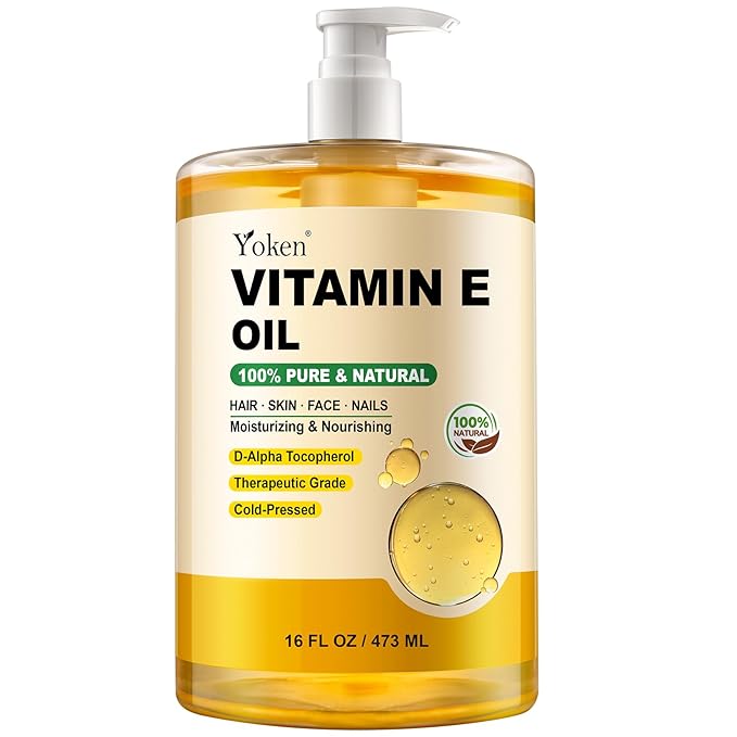 Yoken Vitamin E Oil for Skin 16 Oz Body Bath DIY oils for Face Cold Pressed