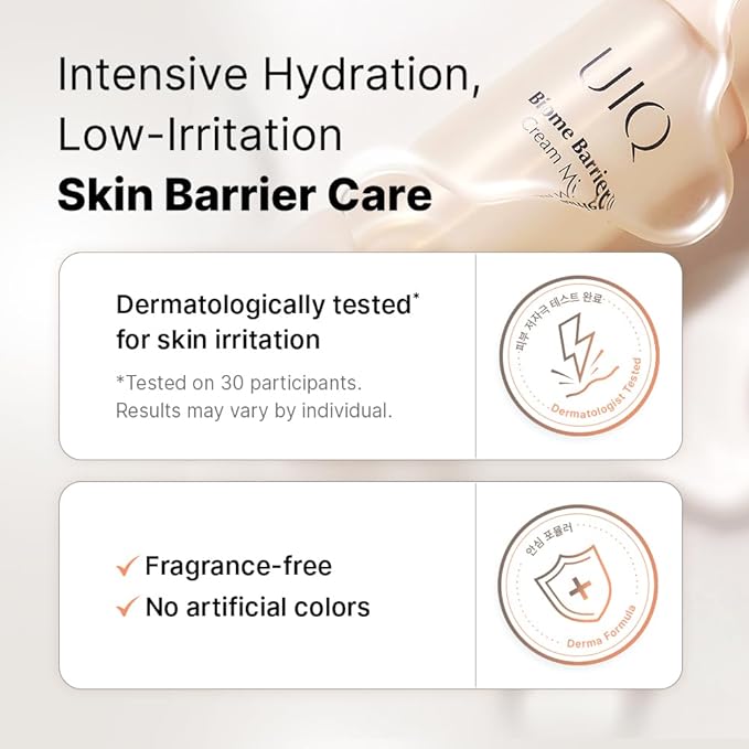 UIQ Biome Barrier Cream Mist, Deep Hydration Face Mist with Hyaluronic Acid & Niacinamide, Microbiome Glowing Skin Care, 100ml / 3.38 fl.oz