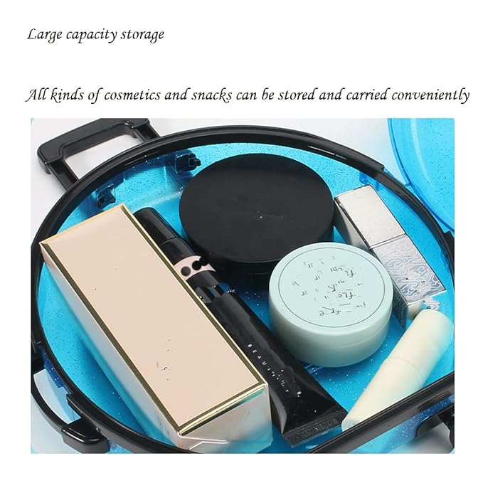 HBZGTLAD 10pcs false eyelashes packaging box pink luggage lashes suitcase mink lashes packing fluffy and curly case empty (D-blue)