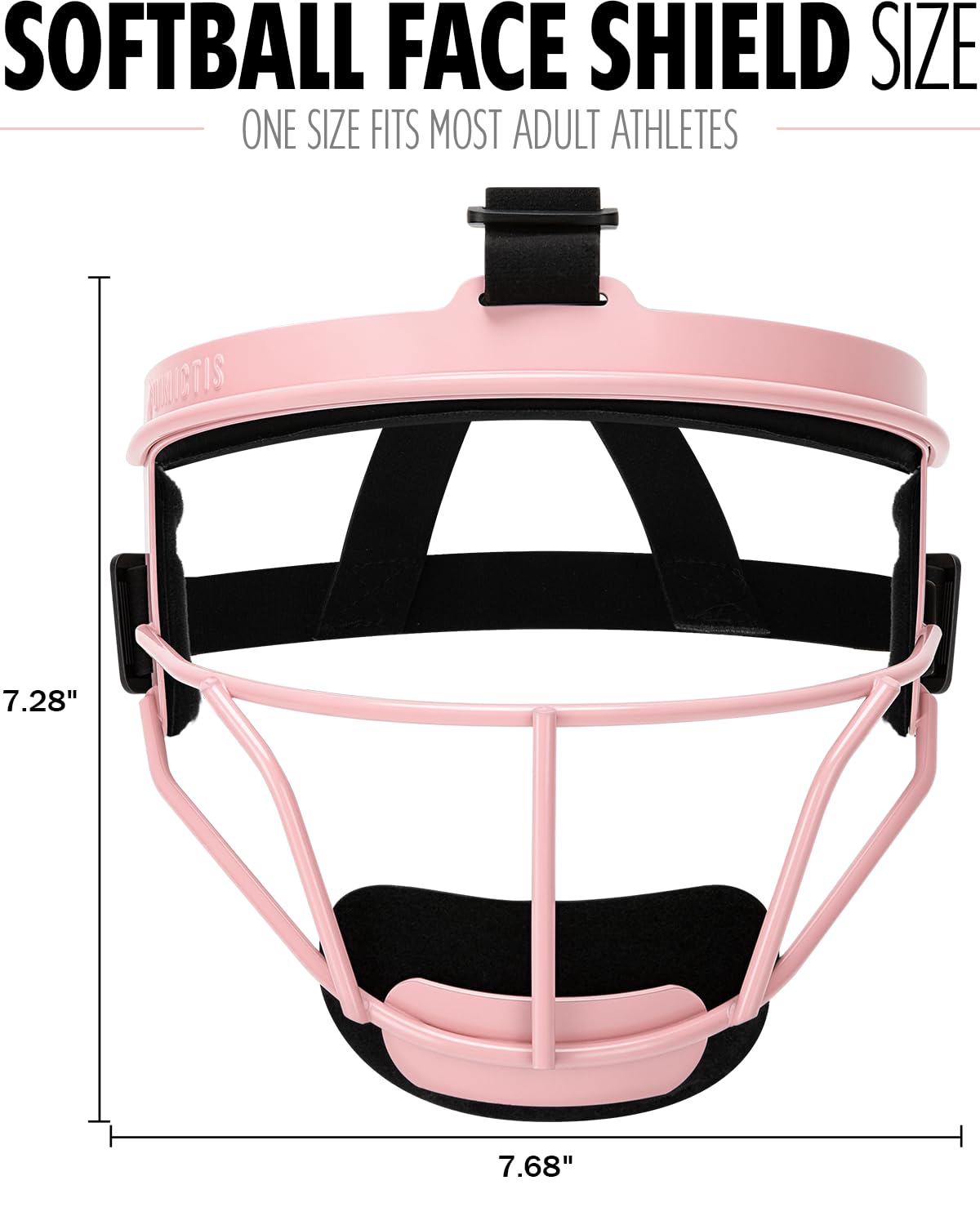 Dinictis Softball Face Mask, Lightweight, Comfortable, with Wide Field Vision, Durable and Safe Face Guards, Premium Protective Softball Fielder's Mask-Pink-Adult(L)