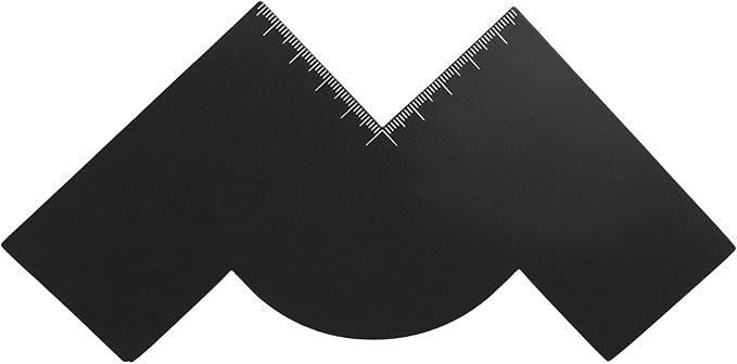 Barber Enhancement Card with Measurement Indicator, W Shape Hairline Shaping Tool Reusable Color Spray Edge Hair Liner Card Black Beard Guide Template for Men Barber Styling Accessories
