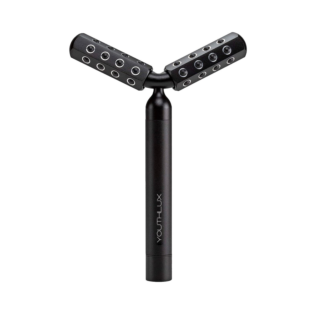 YOUTHLUX Revolution Roller - Germanium Stone Uplifting Face/Body Beauty Massage Tool/Roller/Wand for Skin Tightening/Firming, De-Puffing, Anti-Aging (Black)