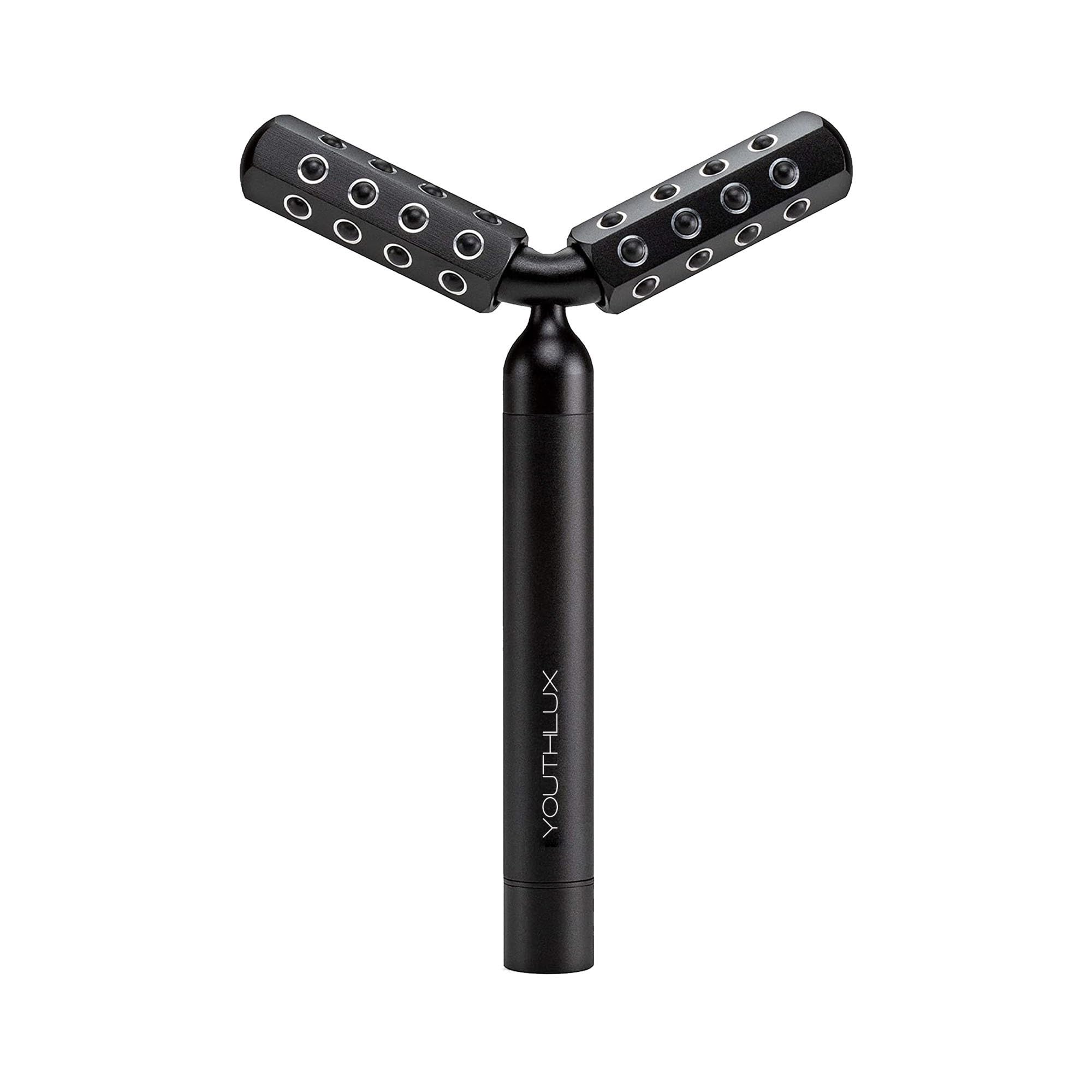 YOUTHLUX Revolution Roller - Germanium Stone Uplifting Face/Body Beauty Massage Tool/Roller/Wand for Skin Tightening/Firming, De-Puffing, Anti-Aging (Black)