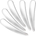 VARMDUKKE 5PCS Mini Makeup Cosmetic Spatula, Reusable Metal Makeup Spatulas Skincare Spoon, Facial Cream Mask Applicator Scoop, Mild Beauty Tools for Mixing, Sampling Face Eye Cream - Silver