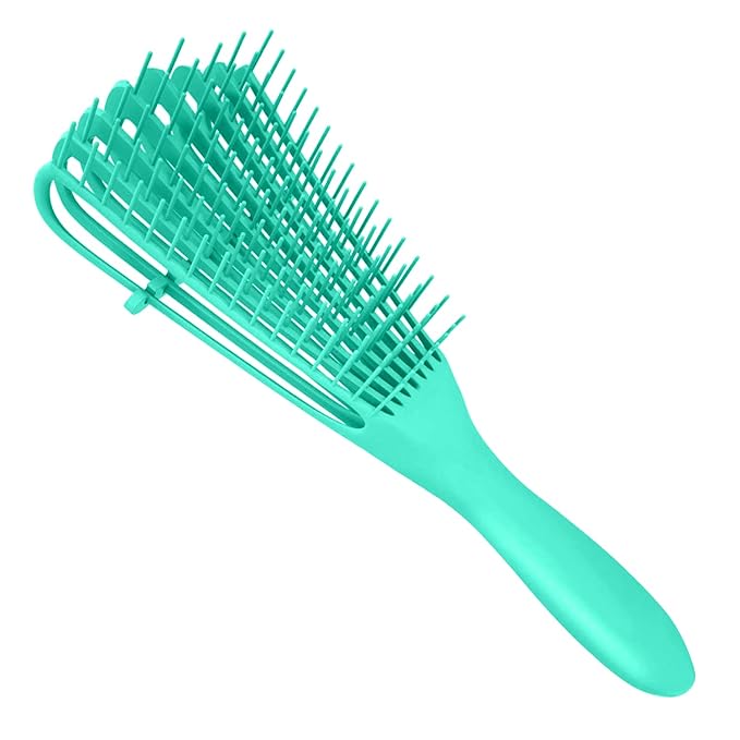 A.DASHER Detangling Brush for Afro America/African Hair Textured 3a to 4c, Knots Detangler Scalp Massage Comb for Women (Green, 3 Count)