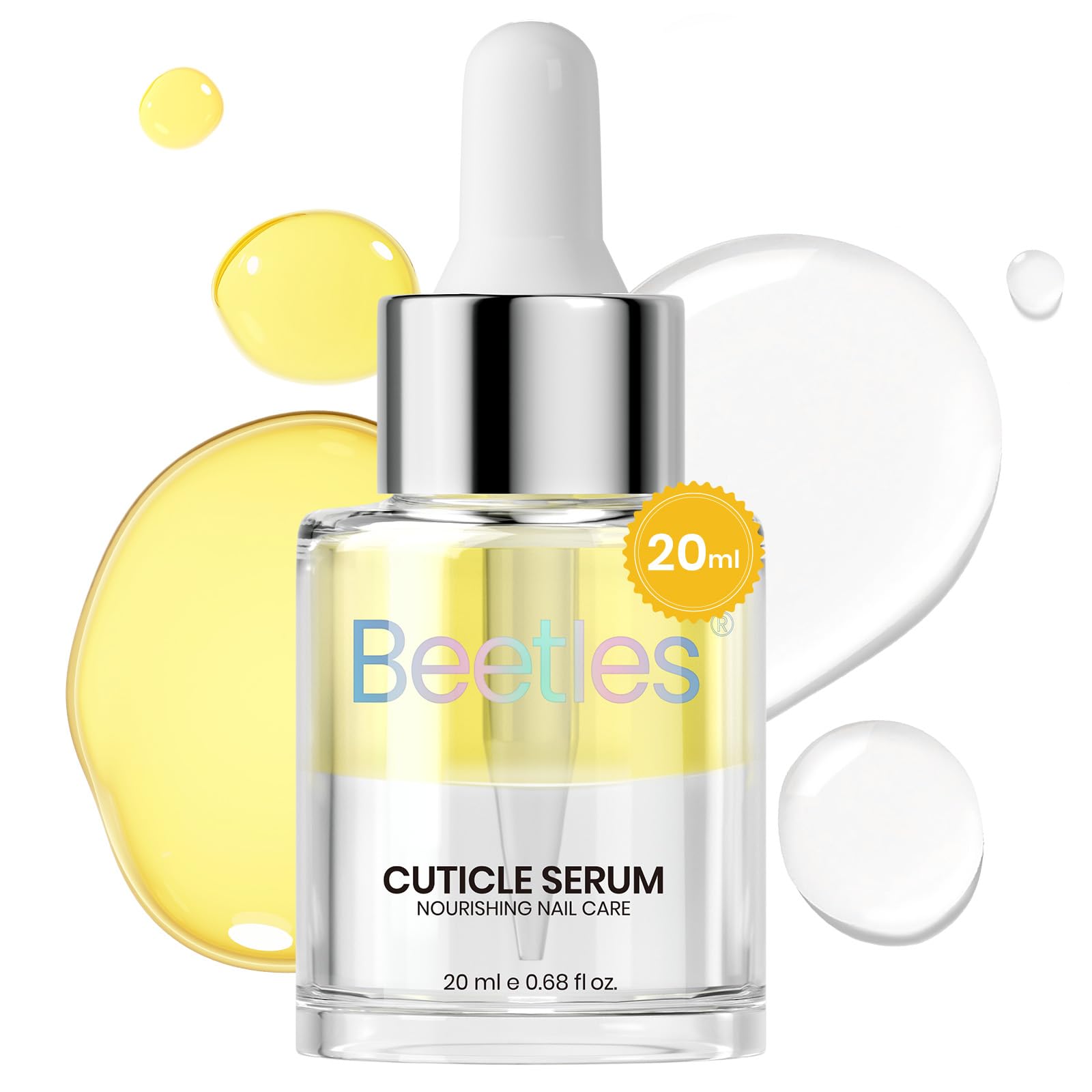 Beetles 20ml Cuticle Oil Nail Oil Care for Nail, Hydrating Oil For ed Cuticles, Remedy For Damaged Skin & Thin Nails Vitamin E, Rice Bran & Sweet Almond Oils Softener Nail Gift