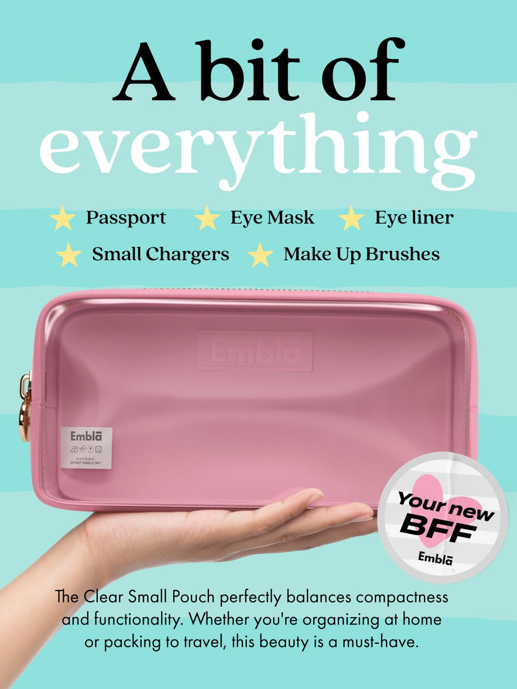 Makeup Bag for Women, Travel Cosmetic Organizer, Waterproof Toiletry Pouch