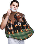 Tropical Fruit Pineapple Print Beard Bib Shaving Apron, Beard Hair Trimming Cape Gift For Dad