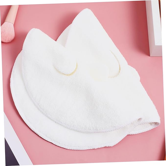 2pcs Coral Fleece Hot Compress Towel for Face Care Soft Mask Towel for Warm Cold Therapy for Spa and Home for Women