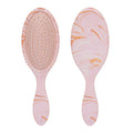 CALA Wet-N-Dry Hair Detangler Brush, Pink Pastel Marble, Soft Flexible Bristles for Wet or Dry Hair, Helps Reduce Snagging & Breakage, Smooths Frizz, Adds Shine