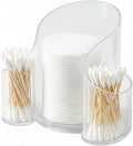 VIPTUVI Clear Cotton Pad Holder, 3-Compartment Open Top Cups