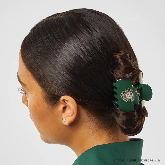 Harry Potter x Kitsch Big Hair Clip for Women - Strong Grip for Secure Updos | Stylish Jumbo Claw Clip | Durable Hair Accessories for Everyday Use – Slytherin, 1pc