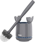 MR.SIGA Toilet Bowl Brush and Holder, Sturdy Long Handle, Gray, 1 Pack