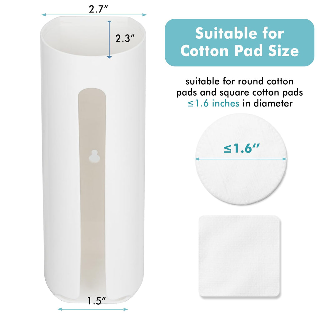 IWNTWY Cotton Pad Holder, Wall Mounted Cotton Rounds Holder Dispenser Face Pad Holder Makeup Organizers Containers for Bathroom
