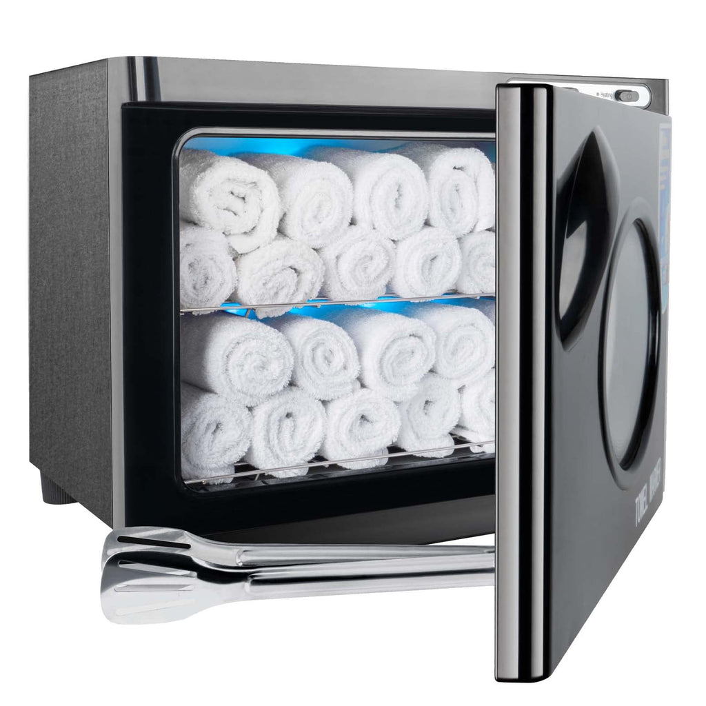 JXSDLIY Hot Towel Warmers for Spa 23L Large Capacity Hot Towel Cabinet with See-Through Window Towel Steamer for Facials Massage Salon Bathroom Barber Beauty Steam Towel Warmer (black)
