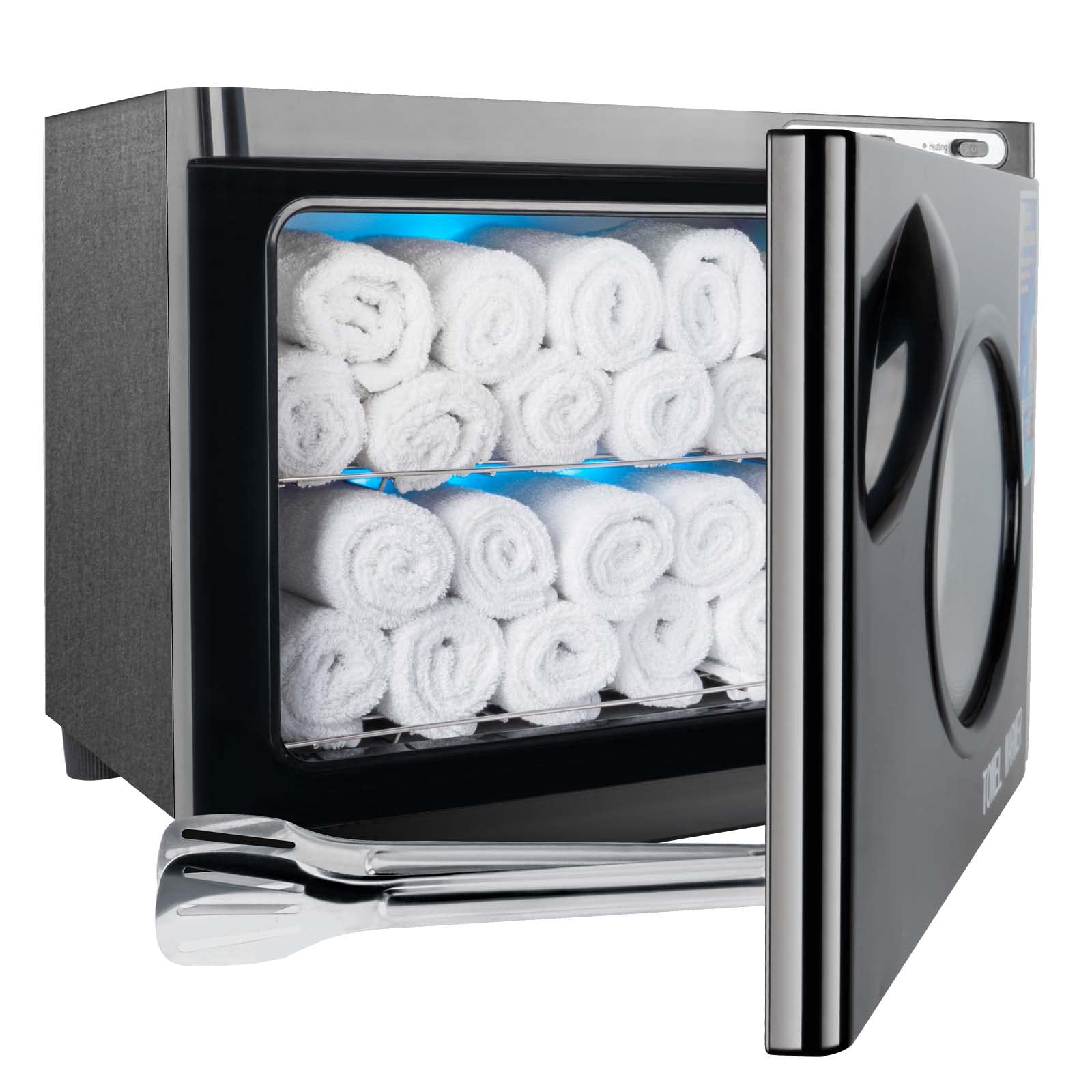 JXSDLIY Hot Towel Warmers for Spa 23L Large Capacity Hot Towel Cabinet with See-Through Window Towel Steamer for Facials Massage Salon Bathroom Barber Beauty Steam Towel Warmer (black)