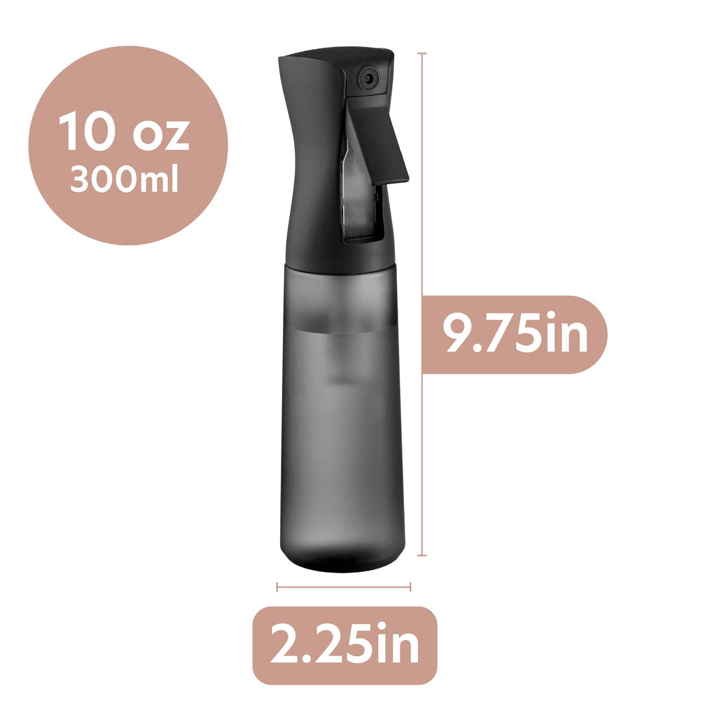 10 OZ Continuous Spray Bottles - Ultra Fine Mist Sprayer | Water Spray Bottle For Hair Stuff, Mister Spray Bottle For Plants Mister | Hair Spray Bottles For Hairstyling, Cleaning, Salons