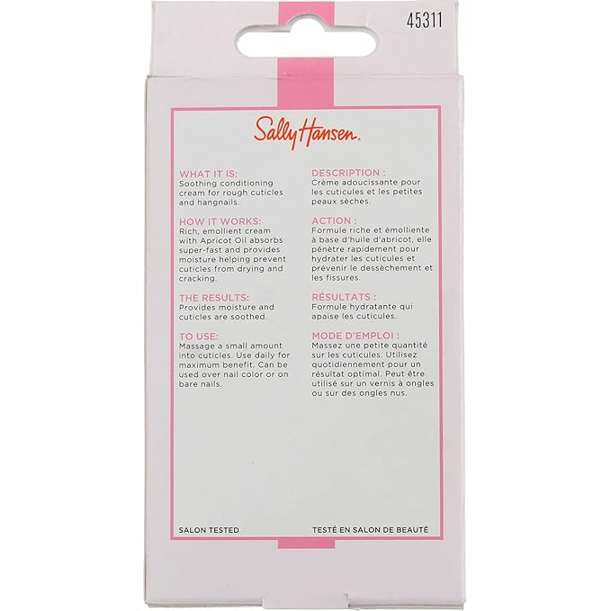 Sally Hansen Cuticle Massage Cream 0.4 Ounce (12ml) (3 Pack)