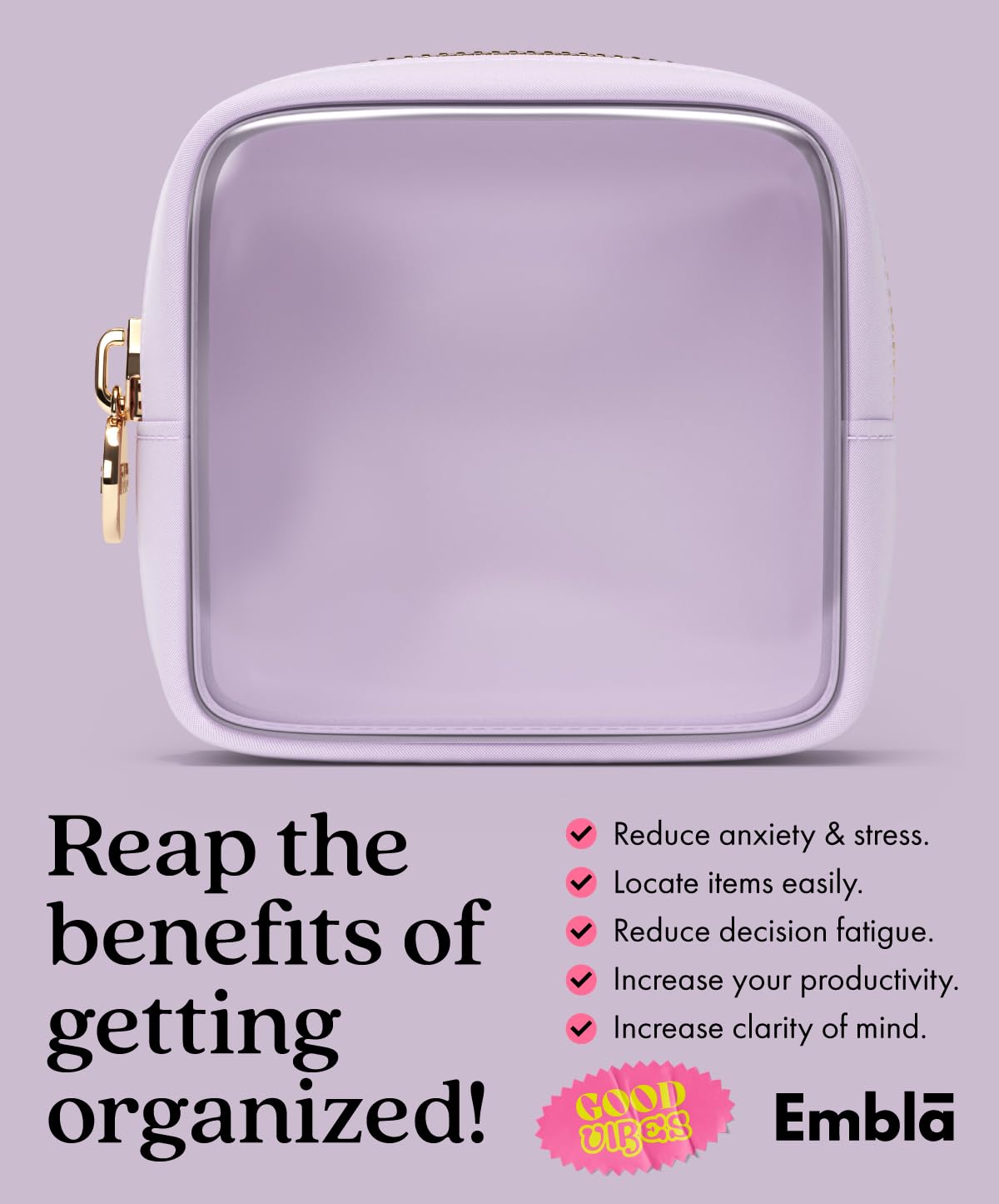 Makeup Bag for Women, Travel Cosmetic Organizer, Waterproof Toiletry Pouch