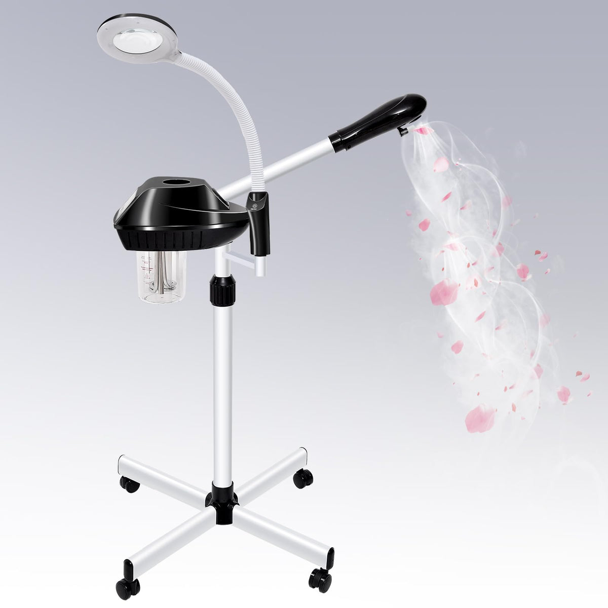 Takeashine 2 in 1 Professional Facial Steamer with 5X Magnifying Lamp