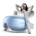 RENPHO Eye Massager with Heat, FSA Eligible HSA,Gifts for Men,Women,Eyeris 1 Eye Massager with Remote, Sleep Mask for Relieves Head Tension, Soothe & Refresh, Enhance Rest, Blue