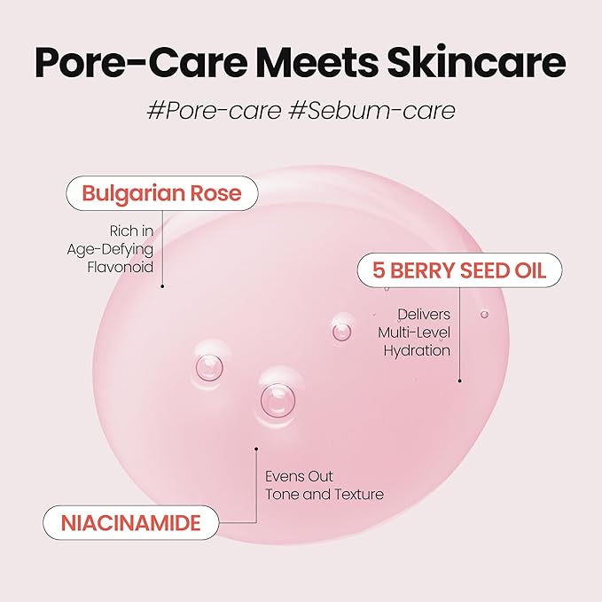 [K-Beauty] Rose Vitamin Revitalizing Oil to Foam - All-in-One Korean Face Wash Oil-Based Foaming Facial Cleanser - Pore Minimizing & Blackhead Remover - Makeup Cleansing for All Skin Types 3.88 fl oz