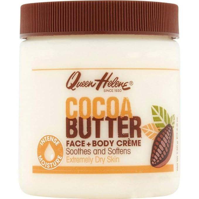 Queen Helene Cocoa Butter Face & Body Cream – Extra Rich Moisturizing Formula for Dry Skin | Softens, Smooths & Restores Radiance | 4.8 oz Jar (Pack of 6)