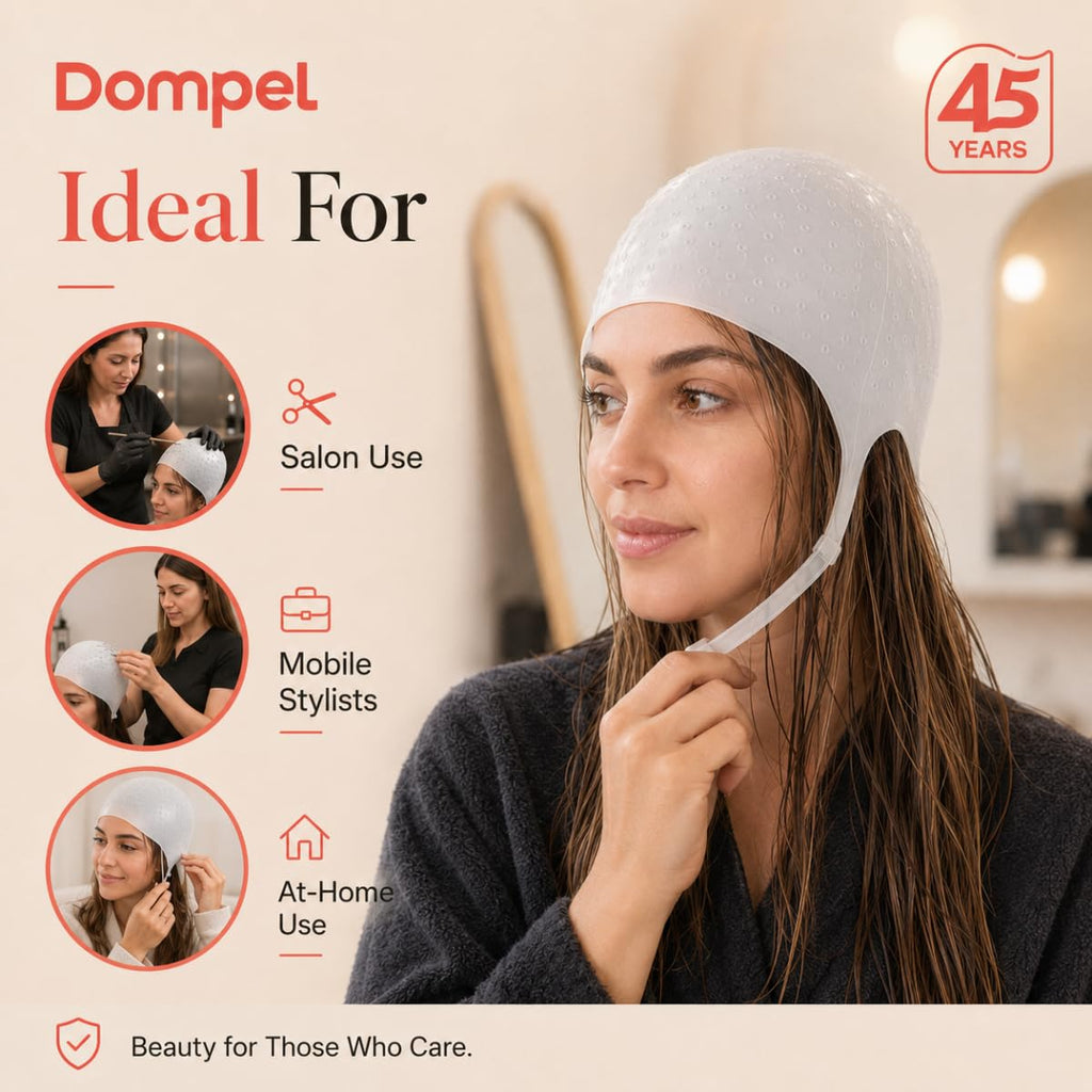 Dompel Silicone Highlight Hair Cap | Reusable Professional Silicone Cap | Special for Hair Dyeing | Model 233 CA 1 UND