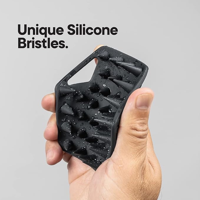 TOOLETRIES Silicone Beard Scrubber for Men, Beard Brush - Charcoal