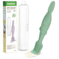 haakaa Baby Diaper Cream Spatula, Mess-free Silicone Diaper Rash Cream Applicator with Carrying Case, Diaper Cream Brush for Baby, Pea Green