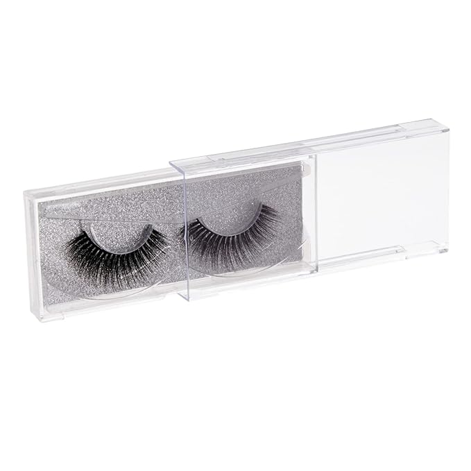 Stockroom Plus Empty Clear Eyelash Storage Case - Protect & Organize False Eyelashes - Store Magnetic Lashes & Lash Clusters - Travel Makeup Case Organizer - 30 Pack, Silver, 4.4 x 2 in