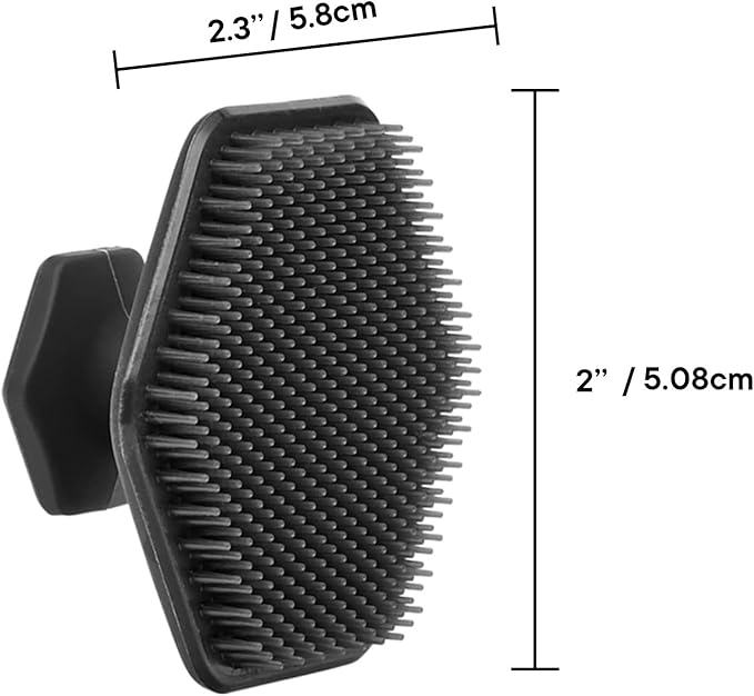 TOOLETRIES Silicone Face Scrubber, Facial Cleansing Brush - Charcoal