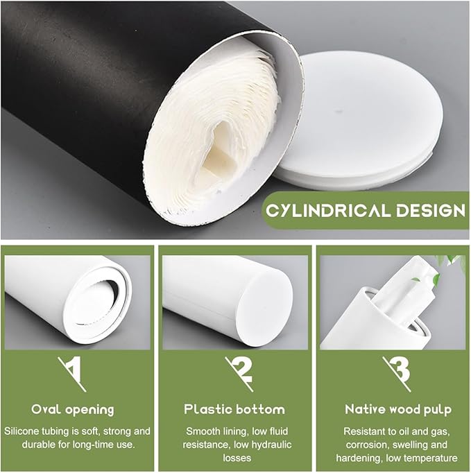 4 PCS Car Tissue Holder, Quick Convenient Refill Cylinder Facial Tissue Holder, Travel Tissues Box Round Container Suitable for Car Cup Holder, Universal Car Accessories (White)
