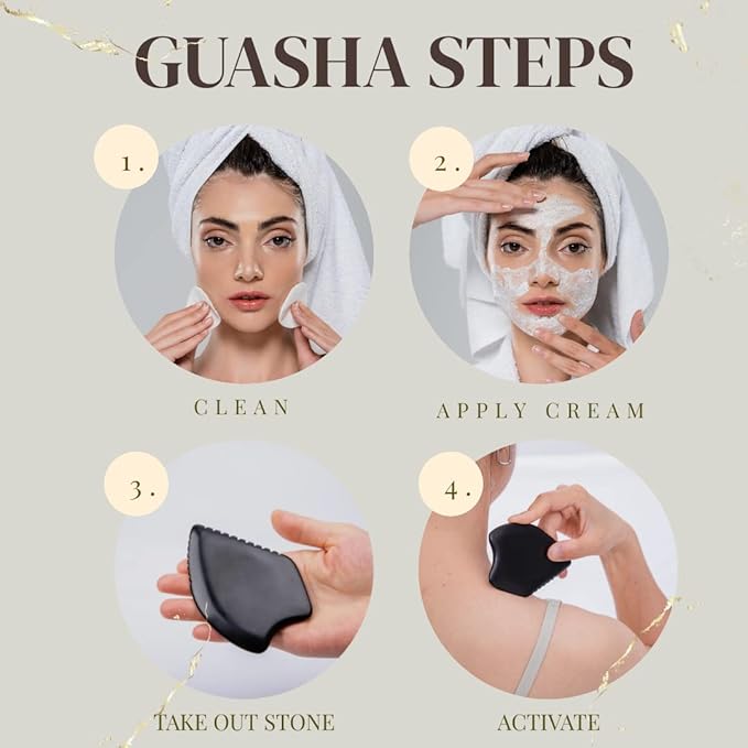 Yuanchupin Gua Sha Facial Massage Tools, BianStone Traditional Face & Body Massage Tool, Lymphatic Drainage Face Sculpting Tool, The Newly Upgraded Unique Tooth Edge