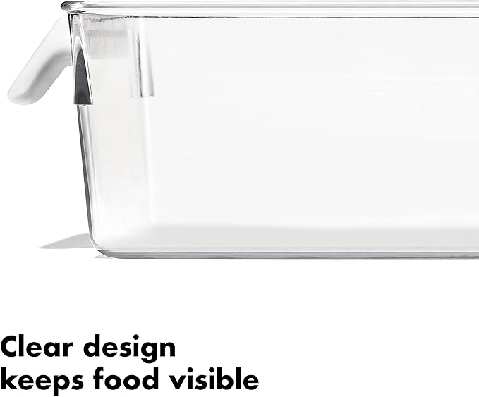 OXO Good Grips Fridge Organization Bin 5 in x 14 in - for Yogurt Cups, Small Produce, Berry Bins and More