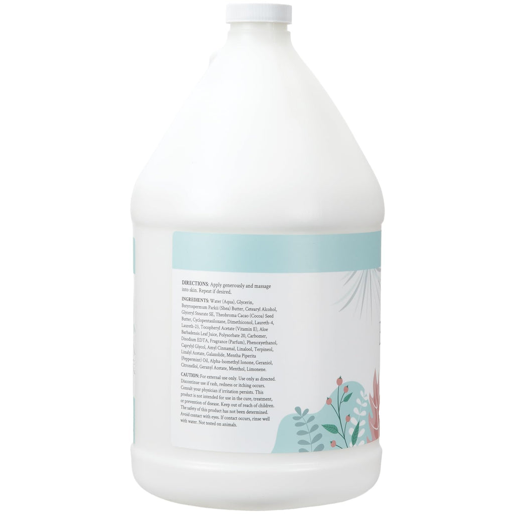 Ginger Lily Farms Botanicals Soothing Butter Lotion for Dry Skin, 100% Vegan & Cruelty-Free, Cucumber Mint Bliss Scent, 1 Gallon (Pack of 4)