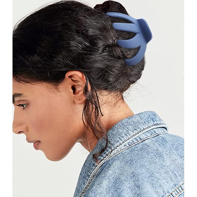 ATODEN Extra Large Claw Clips for Thick Hair - 5Pcs Jumbo Octopus Hair Clips, 3.15" Big Hair Claws for Women and Girls, Assorted Colors