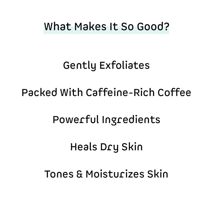 mCaffeine Milky Brew Coffee Face Scrub - Cleanser for Glowing Skin - Removes Tan and Blackheads - Almond Milk - All Skin Types - 2.6 oz