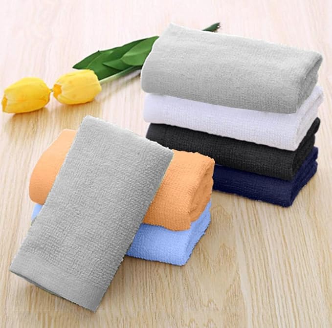 24 Pack Wash Cloths | Multicolour 100% Cotton Extra Absorbent Face Towels | Soft, Quick Dry Washcloths for Bathroom, Spa, Gym, Baby & Travel (24 Packs (12x12))