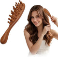 iunxkmi Wooden Scalp Massage Comb - Sandalwood Head Massager Tool, Gua Sha Brush for Women Men Hair Growth