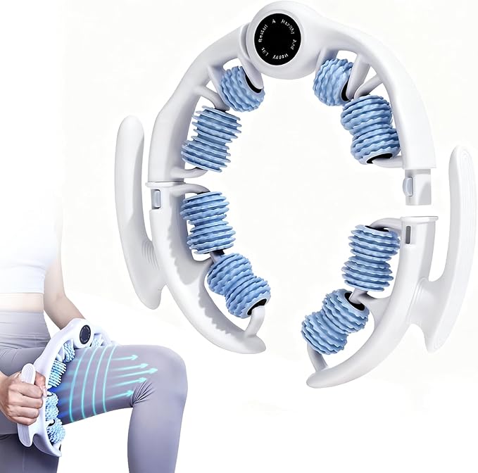 BUXKZVL Cellulite Massage Roller for Legs, Anti Cellulite Massage Tool for Legs, Thighs, Arms with Detachable Handles, Lymphatic Drainage Massager for Deep Tissue Pain Relief