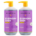 Alaffia Body Wash, Everyday Shea, Lavender 2-Pack – Gentle Skin Cleanser, Shower Gel for Normal to Very Dry Skin, 32 Oz Ea