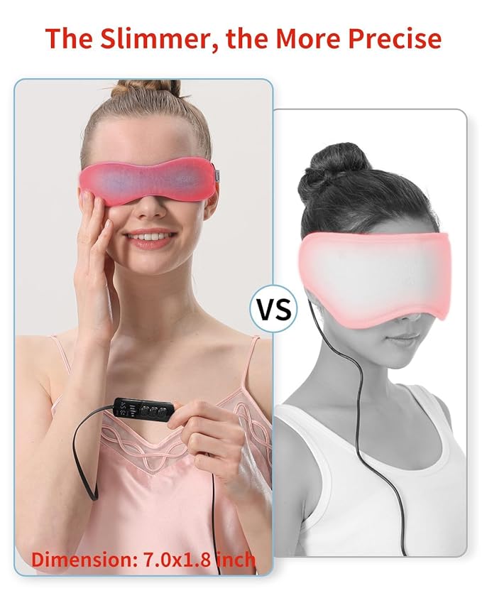 Aroma Season Heated Eye Mask for Dry Eyes, Warm Eye Compress with Flaxseed for MGD, Dry Eye Syndrome, Chalazion Blepharitis Stye Eye Treatment, Steam Moist to Unclog Glands (Blue)