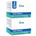 Ditoi Disposable Face Towels XXL, Soft Deep-Cleansing Face cloths,100 Count