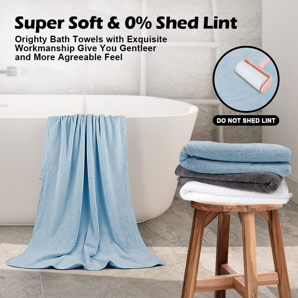 Orighty Bath Towels, Soft Feel Bath Towel, 2 Pack (27'' x 54'')