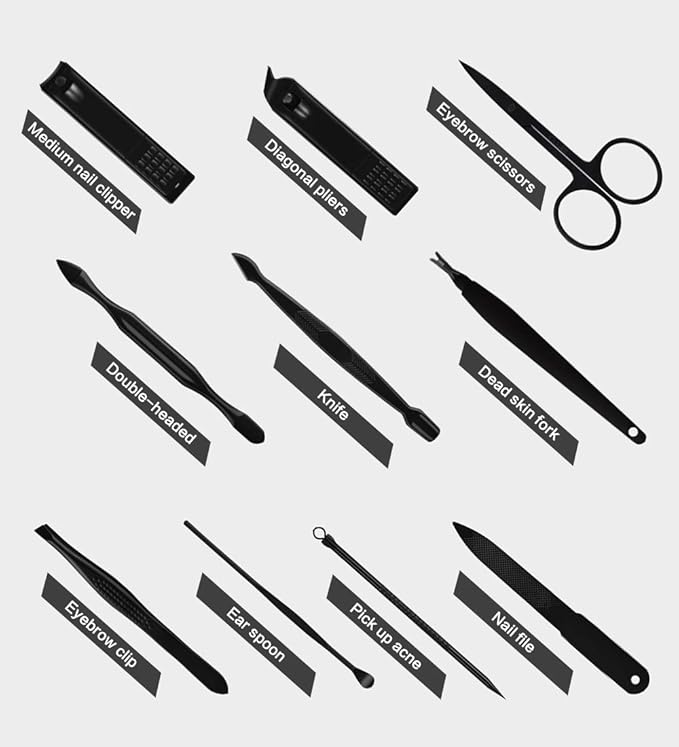 Nail Clippers Sets High Precisio Stainless Steel Nail Cutter Pedicure Kit Nail File Sharp Nail Scissors and Clipper Manicure Pedicure Kit Fingernails & Toenails with Portable stylish case (Yellow)