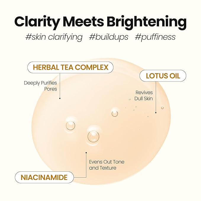 [K-Beauty] PuriteaToc Revitalizing Oil to Foam - All-in-One Korean Face Wash Oil-Based Foaming Facial Cleanser - Purifying & Skin Clarifying Makeup Deep Cleansing Oil for Dull Skin Types 3.88 fl oz