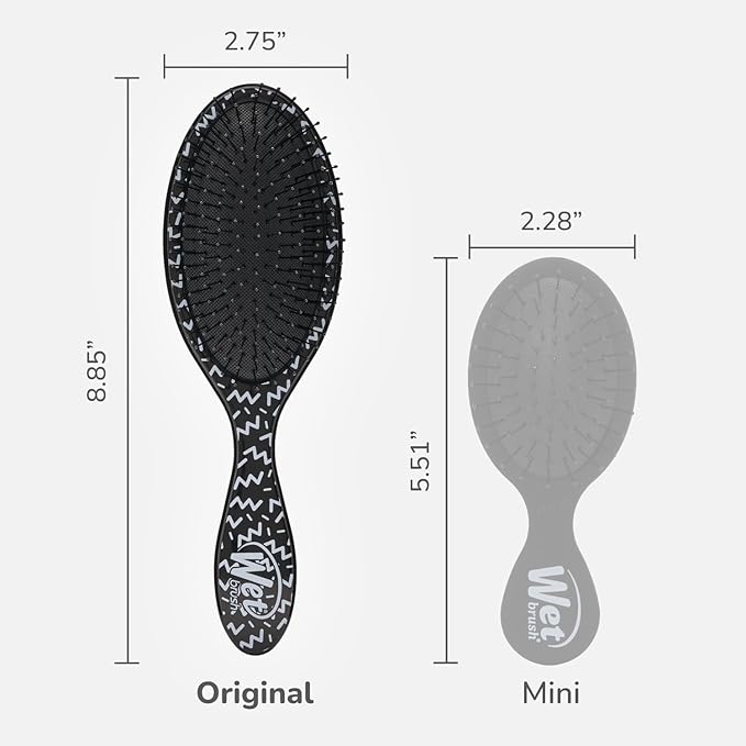 Wet Brush Original Detangler Hair Brush, Hipster Squiggle, Ultra-Soft IntelliFlex Bristles, Detangling Bristles Glide Through Tangles (Wet & Dry Hair), Women & Men