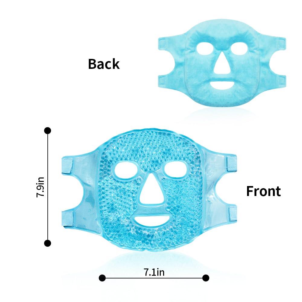 CONBELLA Cold Face Eye Masks Ice Face Mask Hot Cold Compress