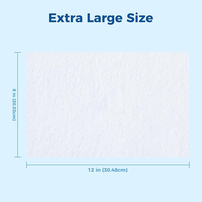 HygiCare Adult Washcloths Body Wipes 250 Count Fresh Scent 12"x8" Flip Top, Strong Yet Soft, Perfect for Incontinence Cleansing, Clinic, Nursing Home, Hospital, Camping, Travel, Gym